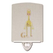 Alphabet G for Giraffe Ceramic Night Light