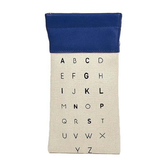 Alphabet Glasses Spandex Canvas Patchwork Eyeglasses Storage Pouch Presbyopia Reading Glasses Holder Travel Cosmetic Organizer