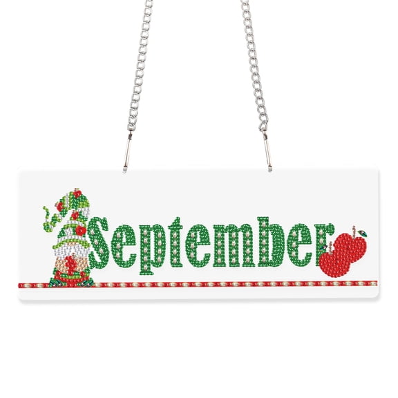 Alphabet Gnome Apple Diamond Art Painting Kit Pendant