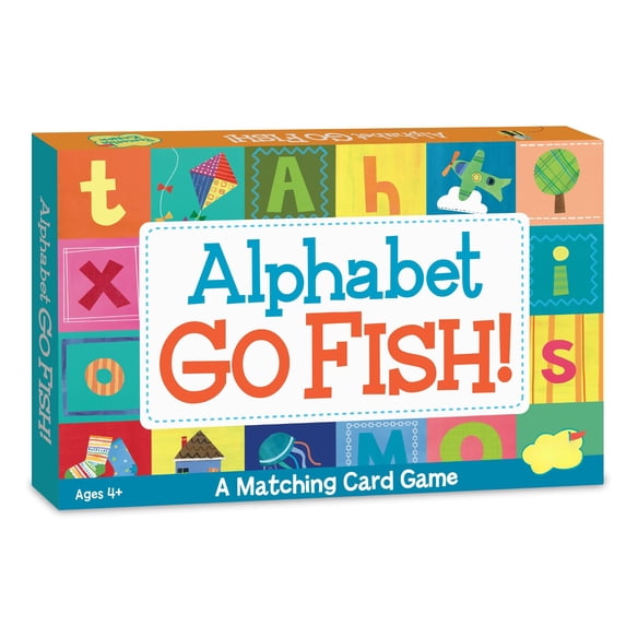 Alphabet Go Fish Letter Matching Card Game, 52 Oversized Cards, For Ages 4+, 2 to 6 Players