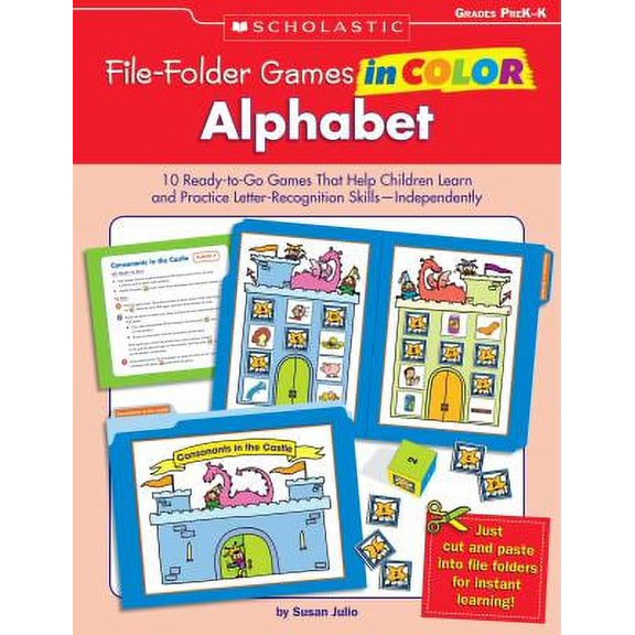 Pre-Owned Alphabet, Grade PreK-K: 10 Ready-To-Go Games That Help Children Learn and Practice Letter-Recognition Skills--Independently! (Paperback) 0439465915 9780439465915