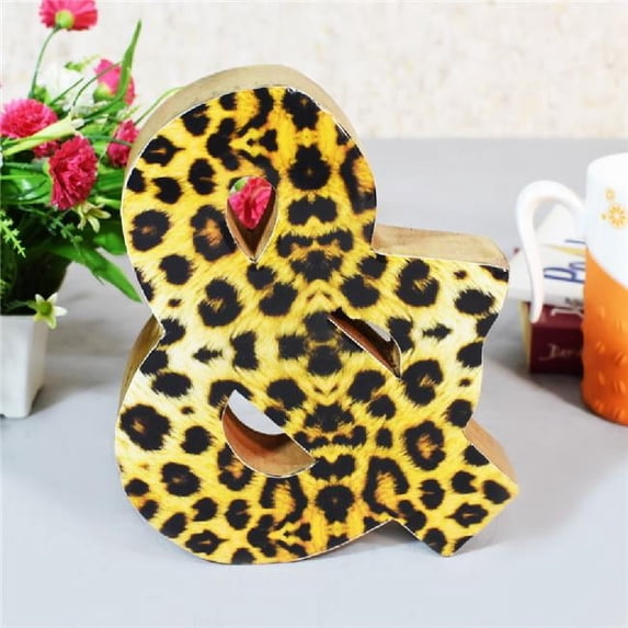 & Alphabet Handmade Letter Block Eco-Friendly Wall Decor, Natural Enemal