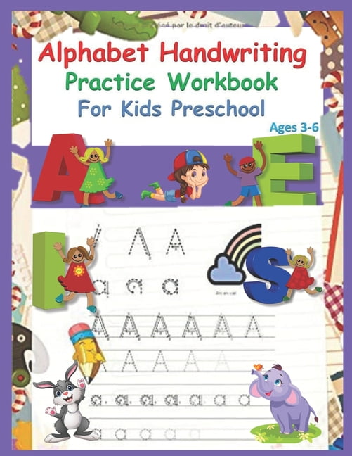 Alphabet Handwriting practice workbook for kids preschool ages 3-6 ...