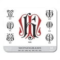 thumbnail image 1 of Alphabet Initials Vintage Monograms My Mm Ml Mn Mv Ms Gothic Couture Mousepad Mouse Pad Mouse Mat 9x10 inch, 1 of 3