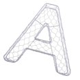 thumbnail image 1 of Alphabet Iron Wire Wreath Frame Succulent Pot Metal Planter Plant Holder A, 1 of 6