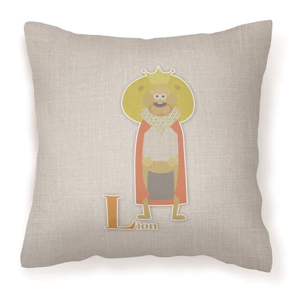 Alphabet L For Lion Fabric Decorative Pillow