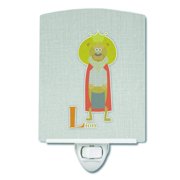 Alphabet L for Lion Ceramic Night Light