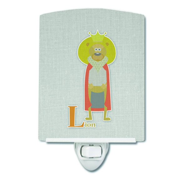 Alphabet L for Lion Ceramic Night Light