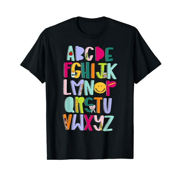 Alphabet Learning Letters ABCs First Day Of School Boy Girl T-Shirt