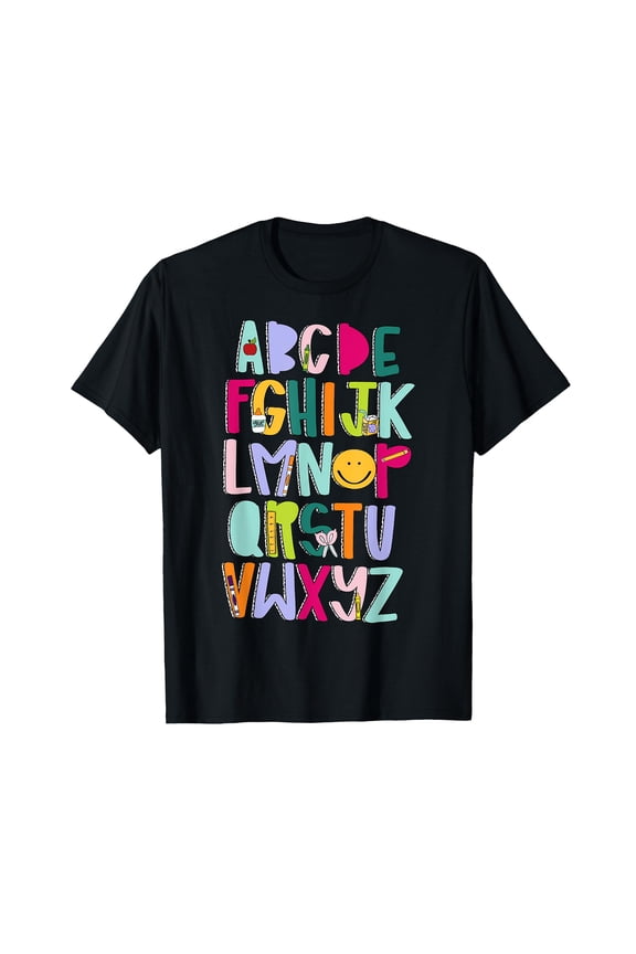 Alphabet Learning Letters ABCs First Day Of School Boy Girl T-Shirt