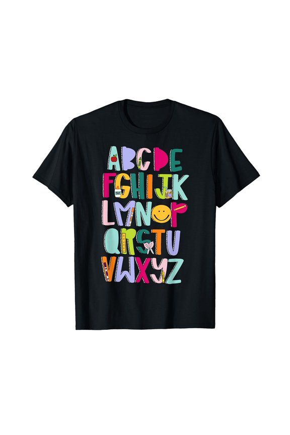 Alphabet Learning Letters ABCs First Day Of School Boy Girl T-Shirt