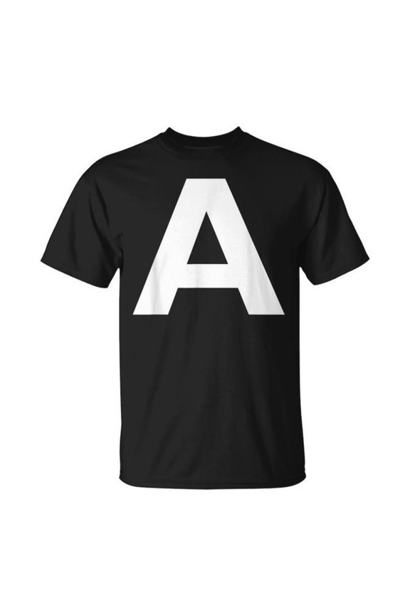 Alphabet Letter A Capital Upper Case Tee Shirt T-Shirt Size S-5XL