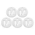 thumbnail image 2 of Alphabet Letter Charm Letter Q 12mm 1/2\"  Round Capital Alphabet Charm Gold Tone For DIY Jewelry Making 5 Pack 2 of 14