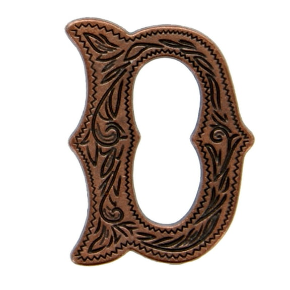 Alphabet Letter D Antique Copper Plated Concho 3/4" Tall 1339-043