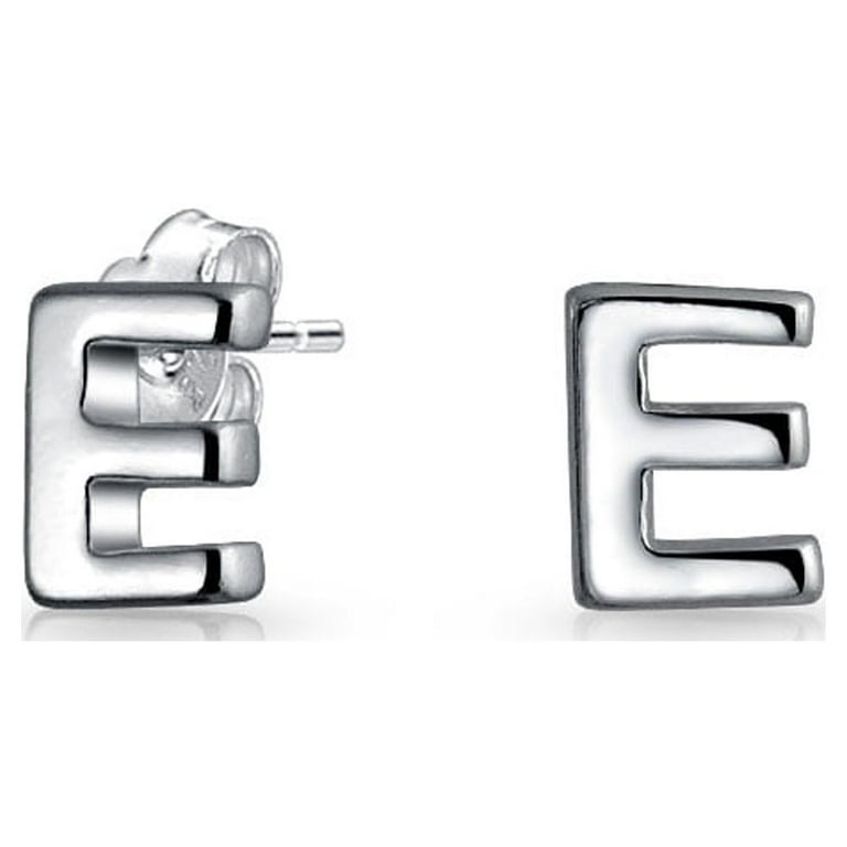 E on sale initial earrings
