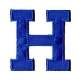 thumbnail image 1 of Alphabet Letter - H - Color Royal Blue - 2" Block Style - Iron On Embroidered Applique Patch, 1 of 1