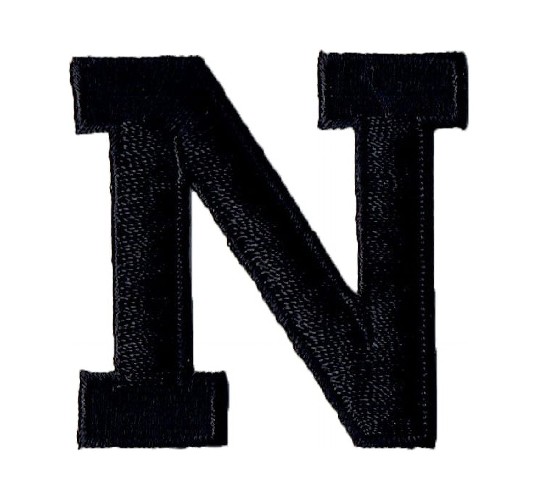 Charcoal Gray Wool Applique, 2 inch Uppercase Letters Backed with