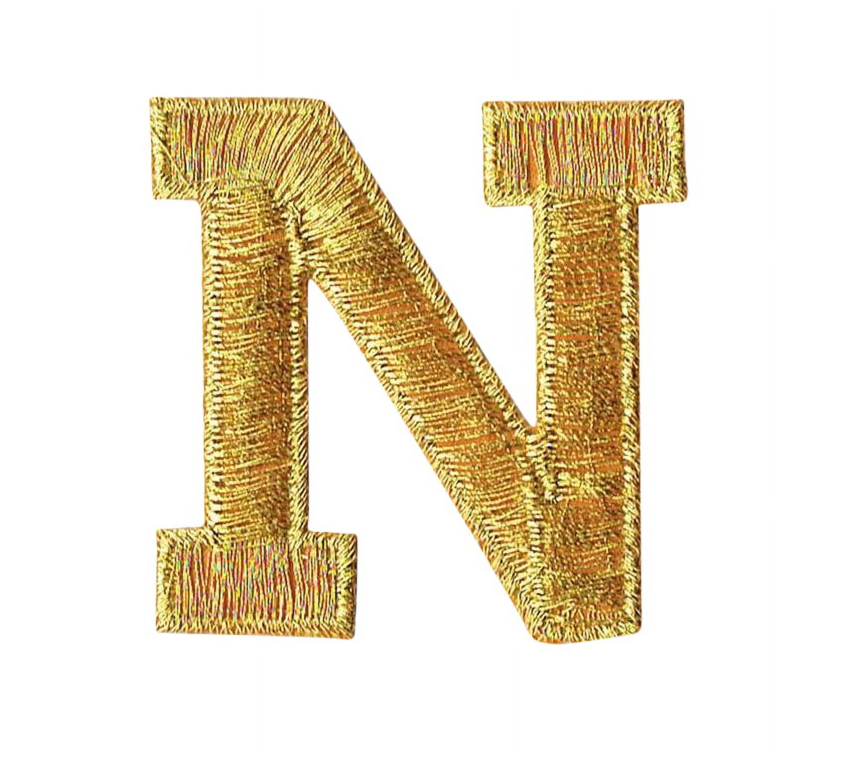 Mine 2 Design Letter N Iron-On Patch