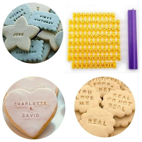 Alphabet Letter Number Cookie Stamp Embosser Cutter Stencil