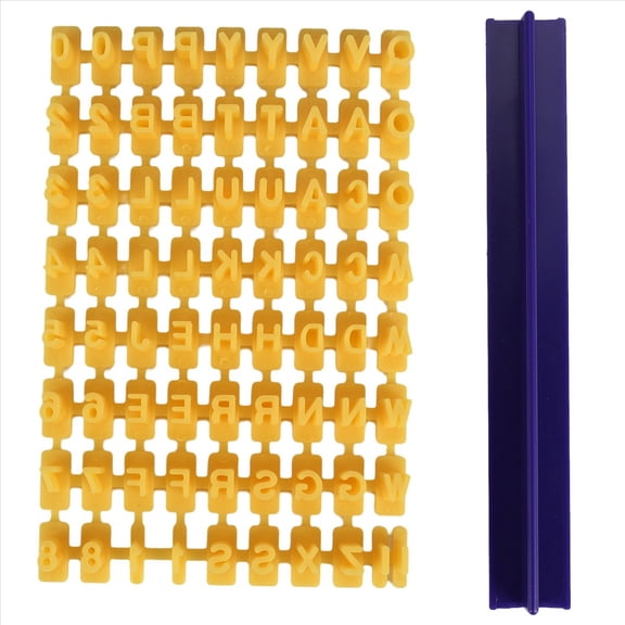 Alphabet Letter Number Cookie Press Stamp Embosser Round Cutter Stencil Tools Fondant DIY Tool Decorations