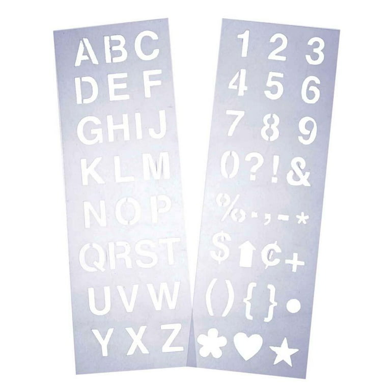 Firefly Imports 1” Letter & Number Stencils (2 Count) - Walmart.com firefly-imports-1-letter-number-stencils-2-count-walmart-com