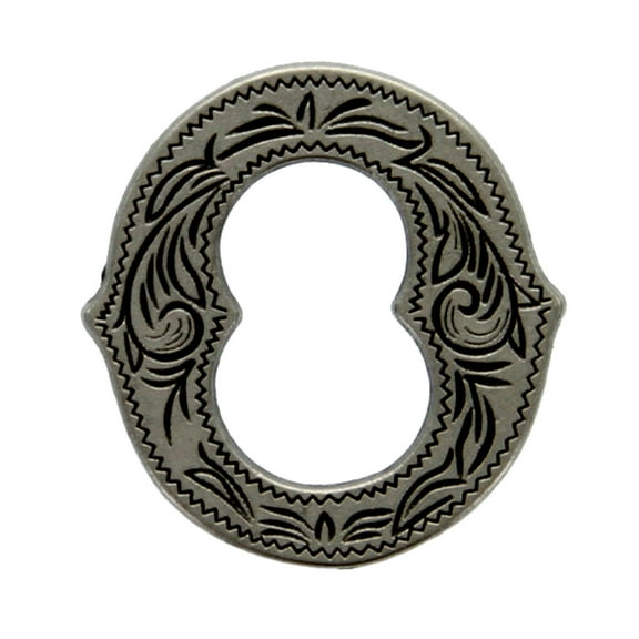 Alphabet Letter O Antique Nickel Screw Back Concho 3/4" Tall 1339-152