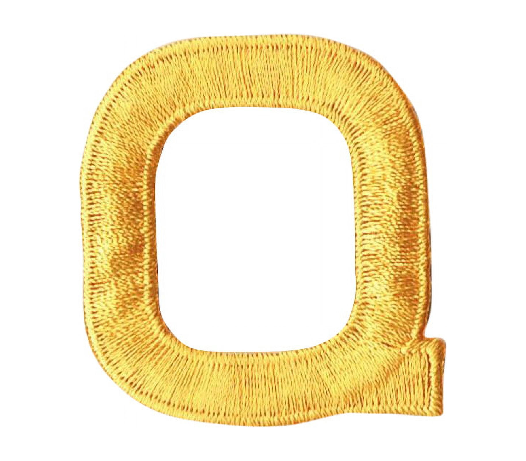 Iron-On Letter 'Q' Patch - 3 Inch Embroidered Alphabet Applique For Clothing, DIY Crafts (Green/White)