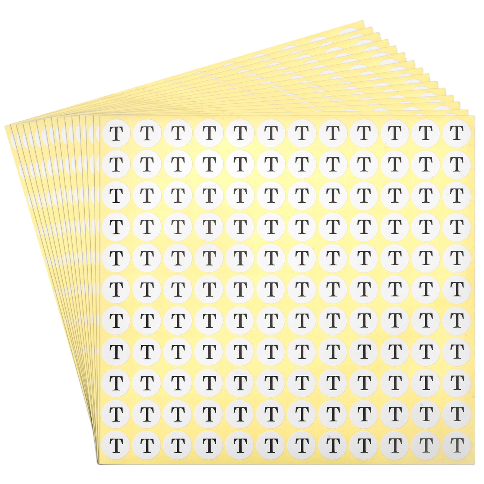 Alphabet Letter Stickers 15 Sheet 1980pcs Letter T Round Stick Letter ...