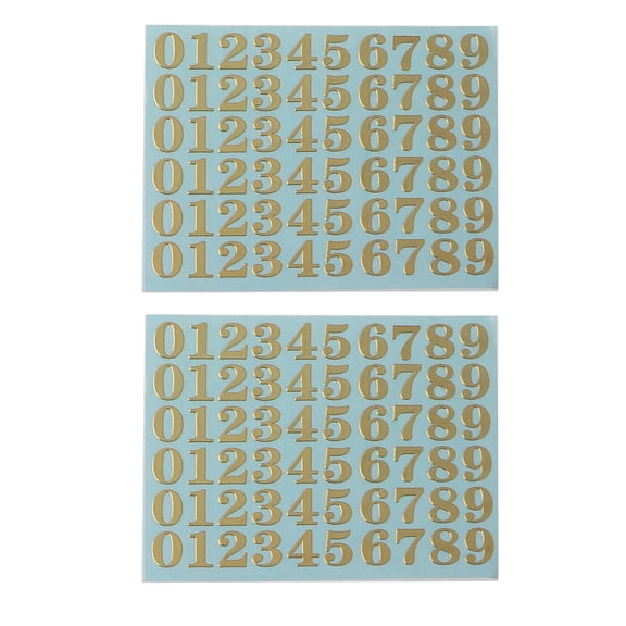 Alphabet Letter and Number Glitter Stickers Self-Adhesive 26 Letters Decoration (Silver and Gold Letters Numbers)