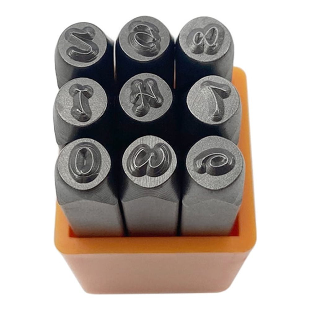 1 set 3mm - 14mm Letter Punch Symbles Pitting Steel Stamp Punch Tool Set  0-9 A-Z & Stencil Alphabet Number Punch Stamp Tool