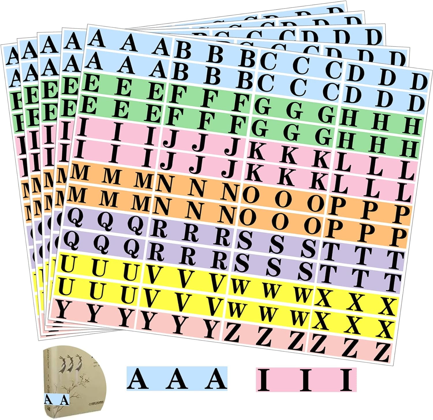 Alphabet Letters Stickers Labels Alphabet Book Spine Labels Decals