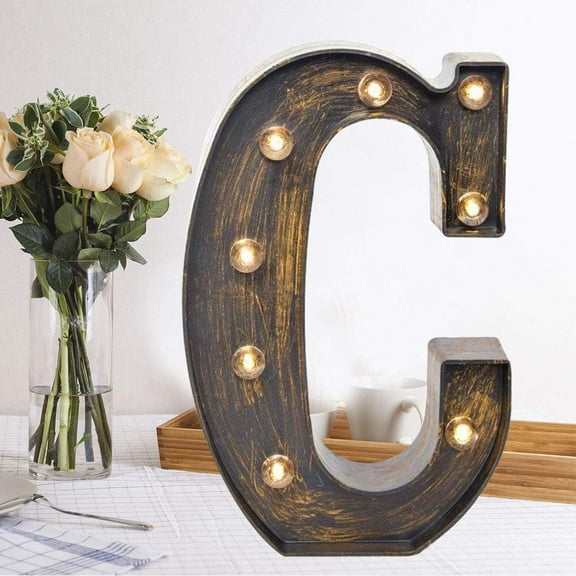 Alphabet Light Up Marquee Letters Sign LED Letters Lights Light Up Night Light Alphabet Letters Sign Lights for Home