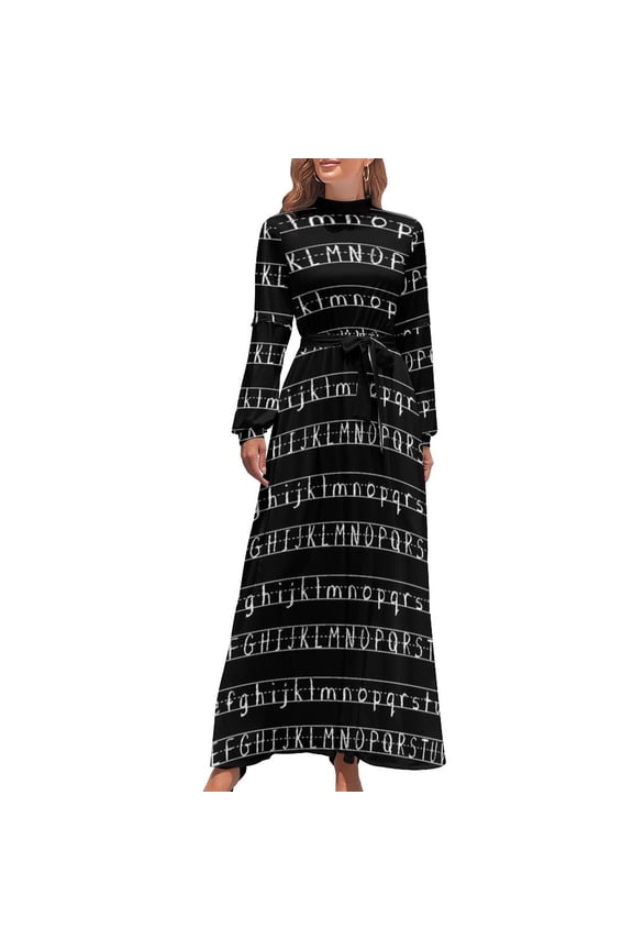 Alphabet Long Dress women party dresses Women's summer suit