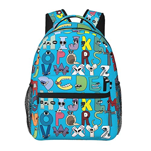 Alphabet Lore Backpack Pattern School Lightweight Leisure Bag 3d