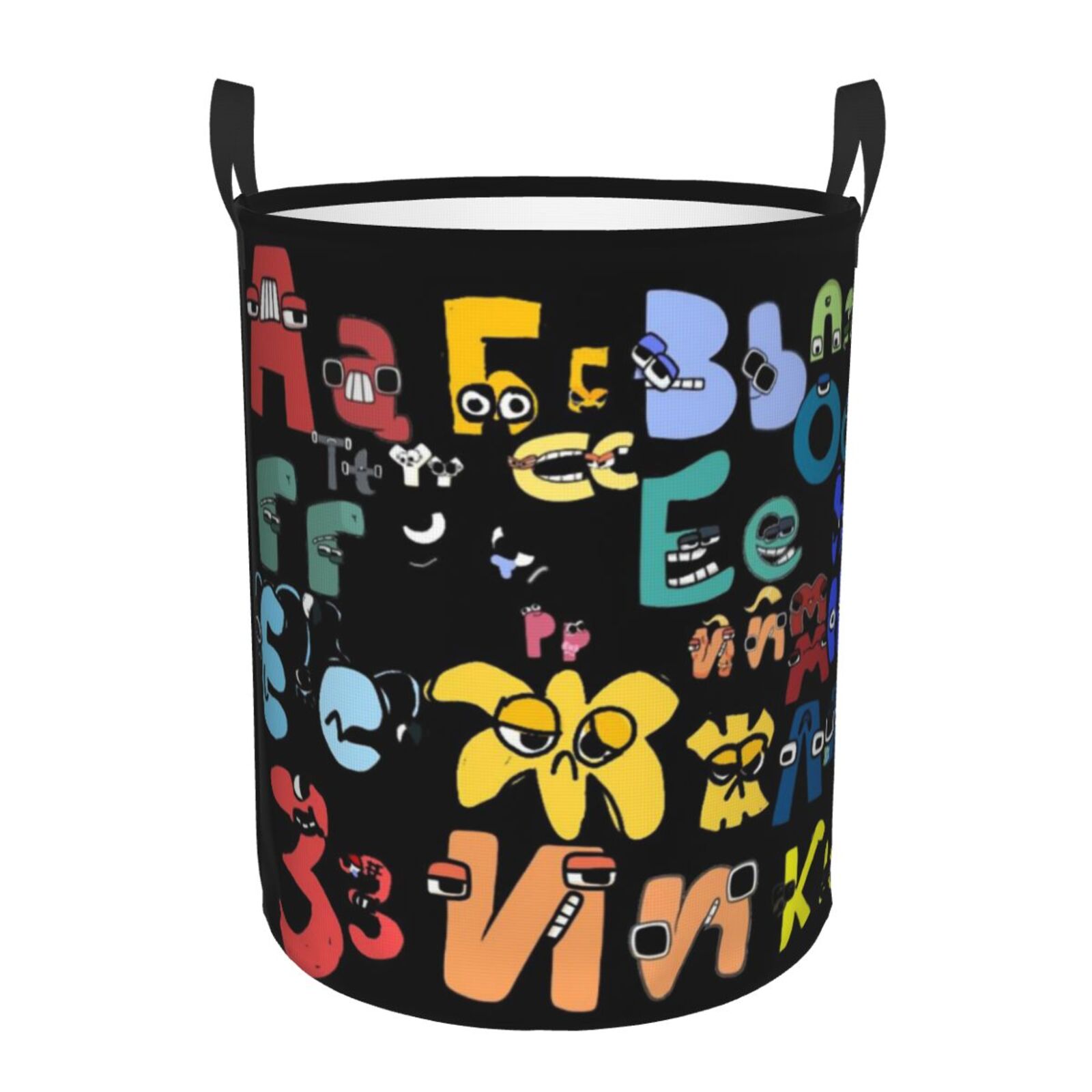 Alphabet Lore Circular Laundry Basket Dirty Clothes Hamper Laundry