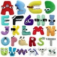 thumbnail image 1 of Alphabet Lore Plush Toys Anime Doll Kawaii 26 English Letters Stuffed Toys Kids Enlightenment Montessori Plush Toy Doll Gifts, 1 of 10