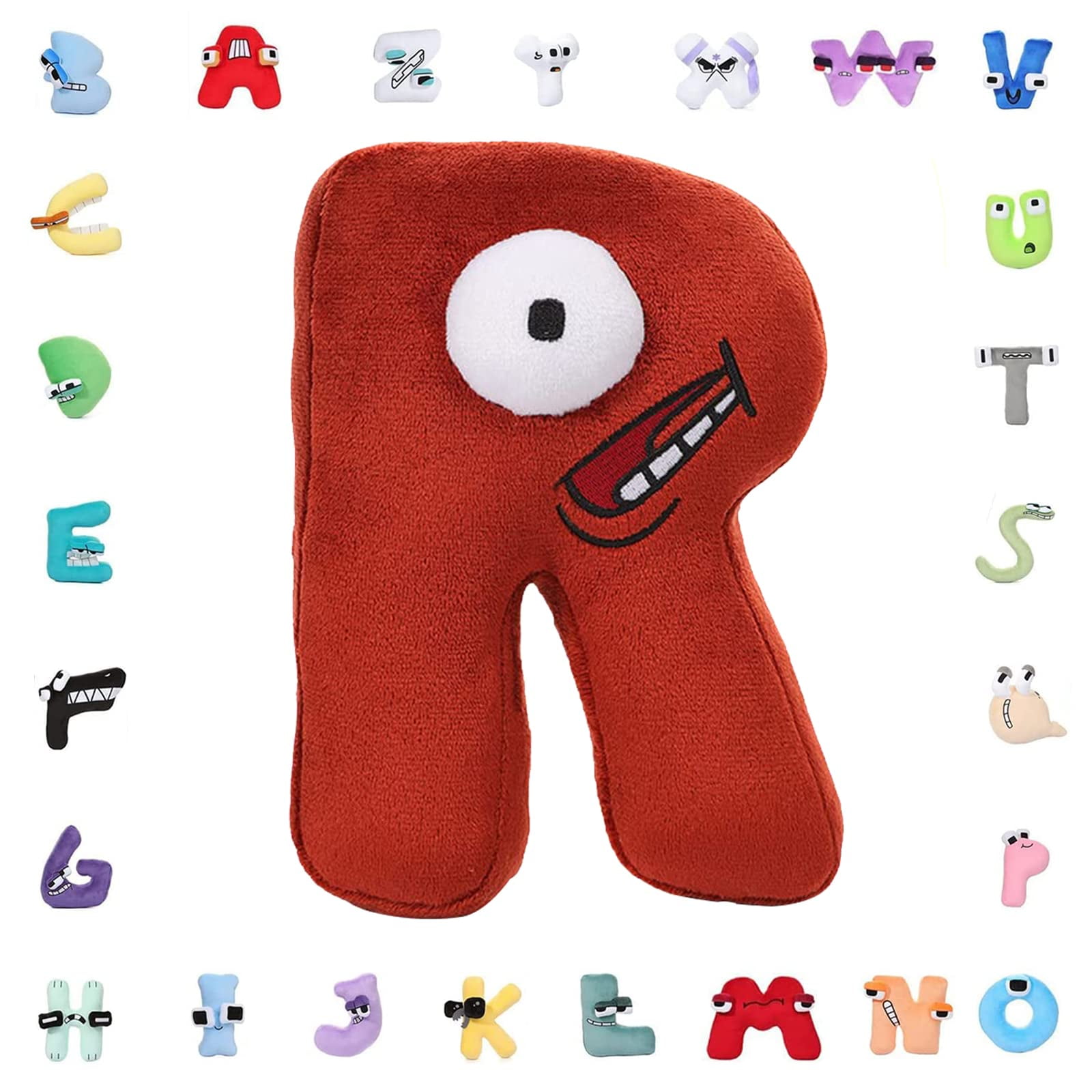 13Pcs/Set Alphabet Lore Plush Toys Anime Doll Kawaii 26 English Letter  Puzzle Stuffed Toys Kids Christmas Gifts