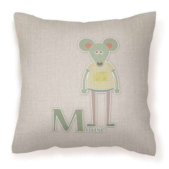 Alphabet M For Mouse Fabric Decorative Pillow