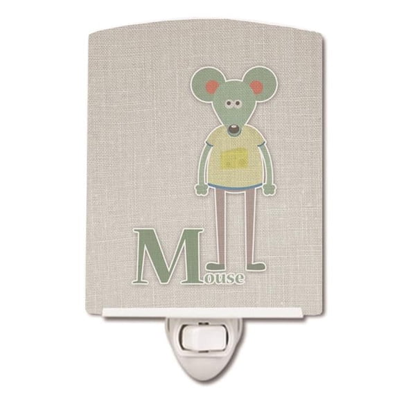 Alphabet M for Mouse Ceramic Night Light