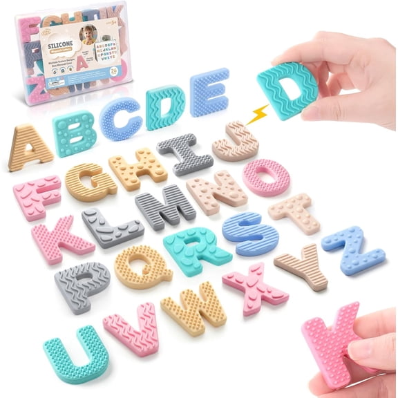 Alphabet Magnetic Letters: 26 Uppercase ABC Fridge Magnets, Preschool Learning Spelling Alphabet Magnets, Refrigerator Magnets Birthday Gifts for Boys Girls