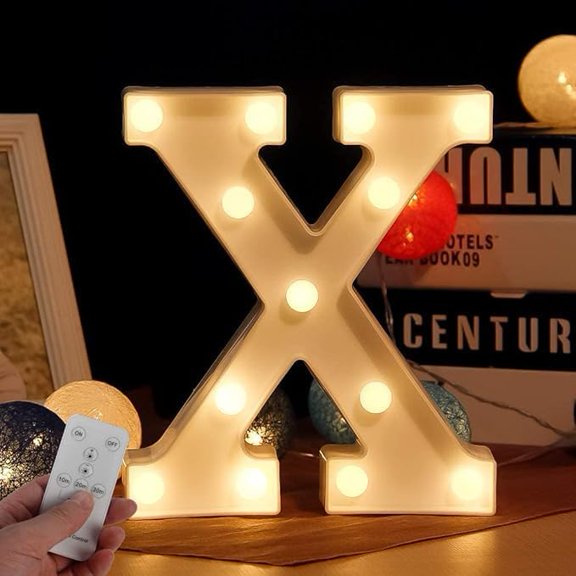 Alphabet Marquee Letters Sign LED Marquee Number Lights Sign with Timer Remote for Night Light,LED Letter Lights