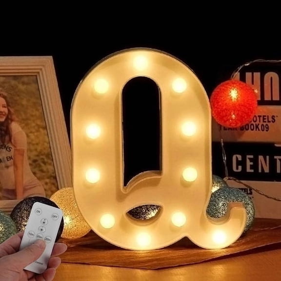Alphabet Marquee Letters Sign LED Marquee Number Lights Sign with Timer Remote for Night Light，LED Letter Lights