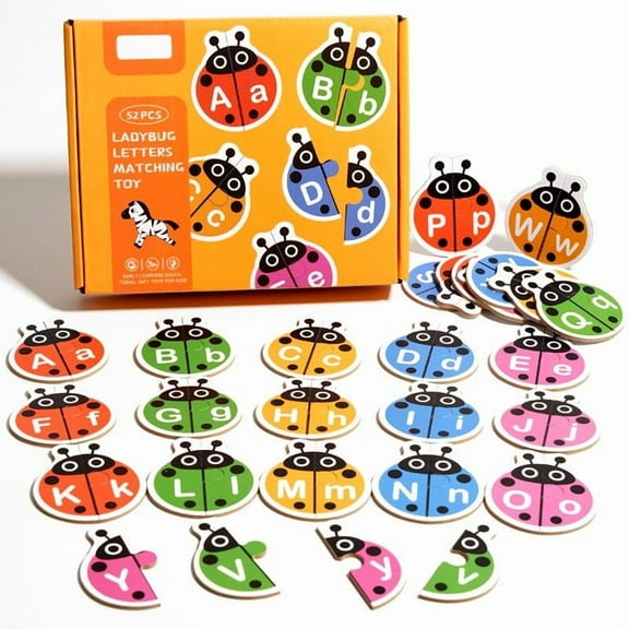 Alphabet Matching Puzzle Set For Early Education And Animal Word Pairing Learning Game