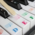 thumbnail image 1 of Alphabet & Musical Note Piano Keyboard Sticker, 25/49/61/76/88 Keys For Electronic Keyboard - With Clear Printed Letters, Staff & Note Markings, Easy To Read & Apply, Durable, 1 of 7