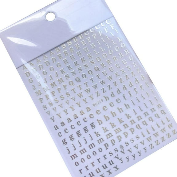 Blarkrus Nail Art Stickers Decals English Alphabet Letters Uppercase Lowercase 2024 US