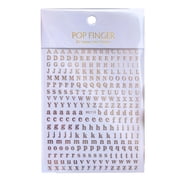 Alphabet Nail Stickers Uppercase Lower Case Letter Stickers 26 Letters DIY Decor