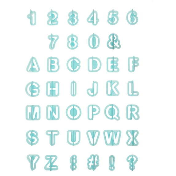 Alphabet & Number Fondant Cut Out Set by Celebrate It®