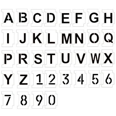 Alphabet Number Stencils 4 Inch 26 Pack Letters Numbers Stencil Templates