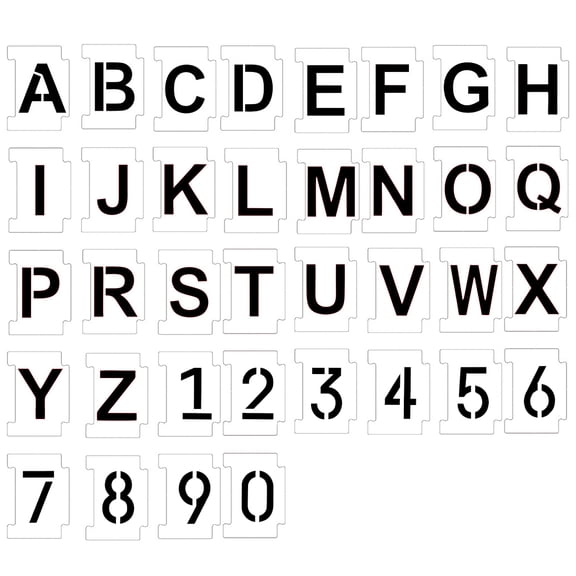 Alphabet Number Stencils 4 Inch 26 Pack Letters Numbers Stencil Templates