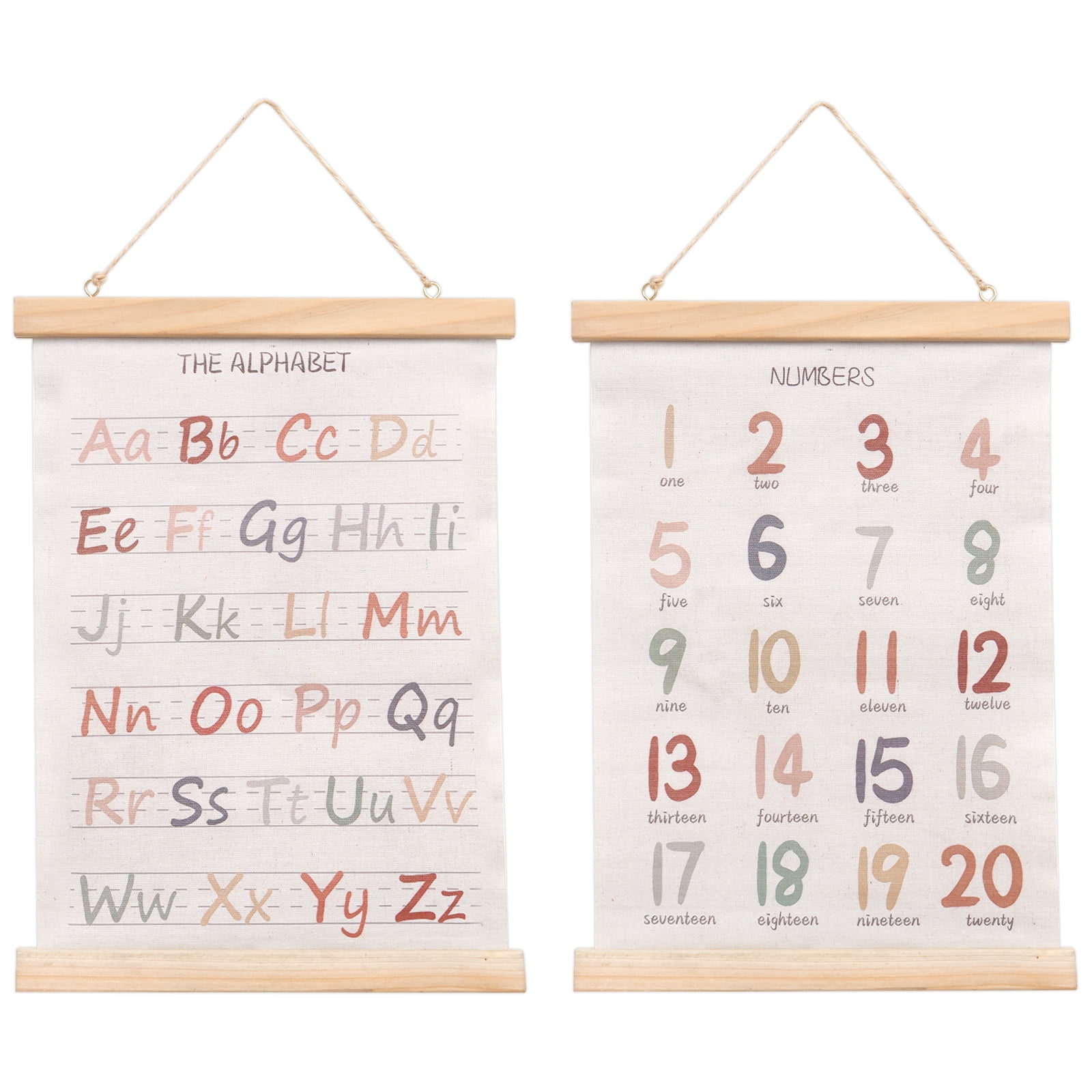 Alphabet Numbers Poster Set of 2 11.81*16.54inDecorative Alphabet ...